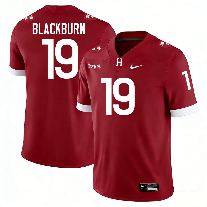 Harvard Crimson #19 Brady Blackburn College Football Jerseys,Uniforms Stitched-Crimson